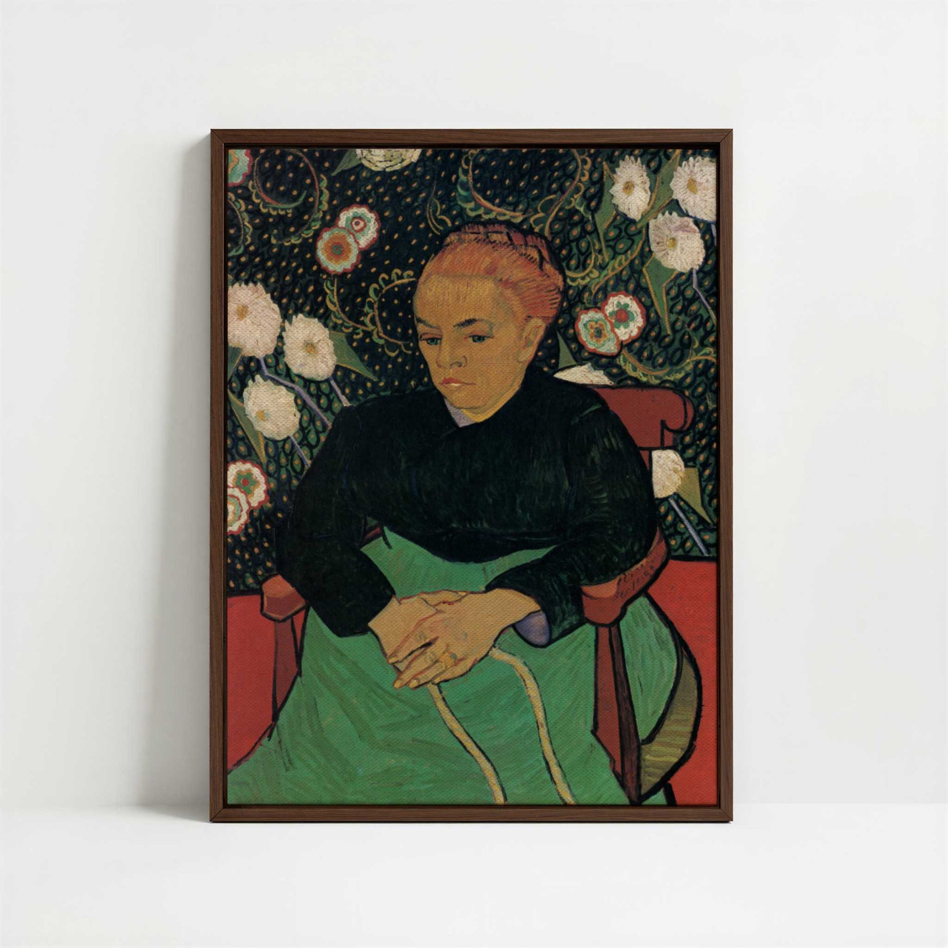 Framed Canvas - Framed canvas in dark wood color frame