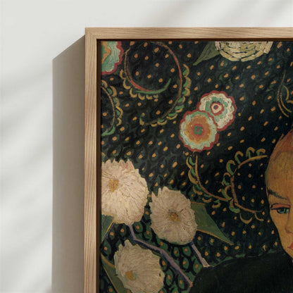 Framed Canvas - Close-up detail and texture of the framed canvas