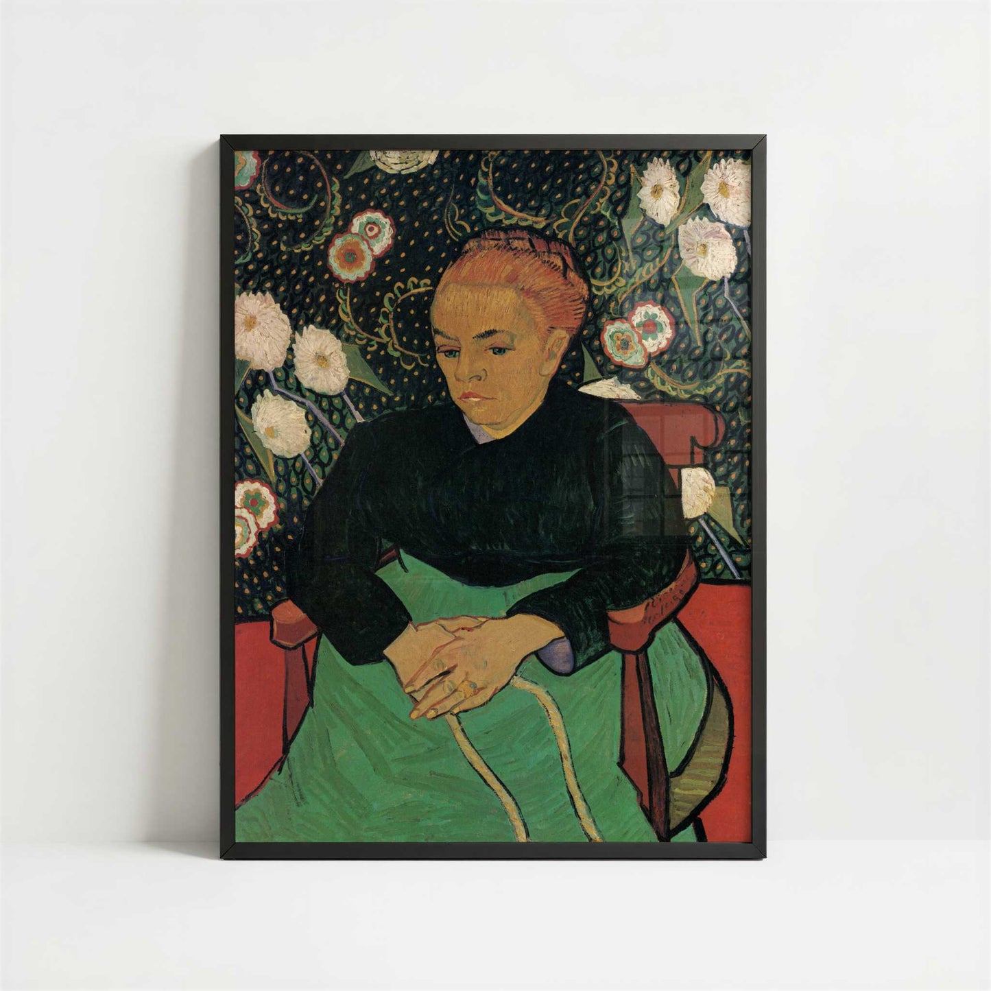 La Berceuse (1889) by Vincent van Gogh – Art Print - Art print in black frame