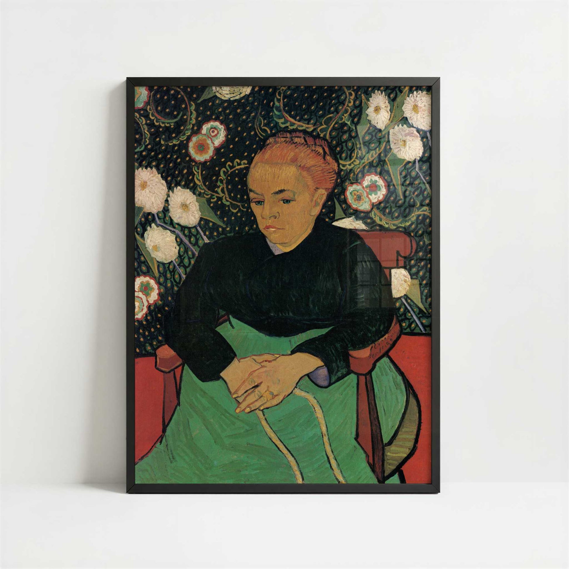 La Berceuse (1889) by Vincent van Gogh – Art Print - Art print in black frame