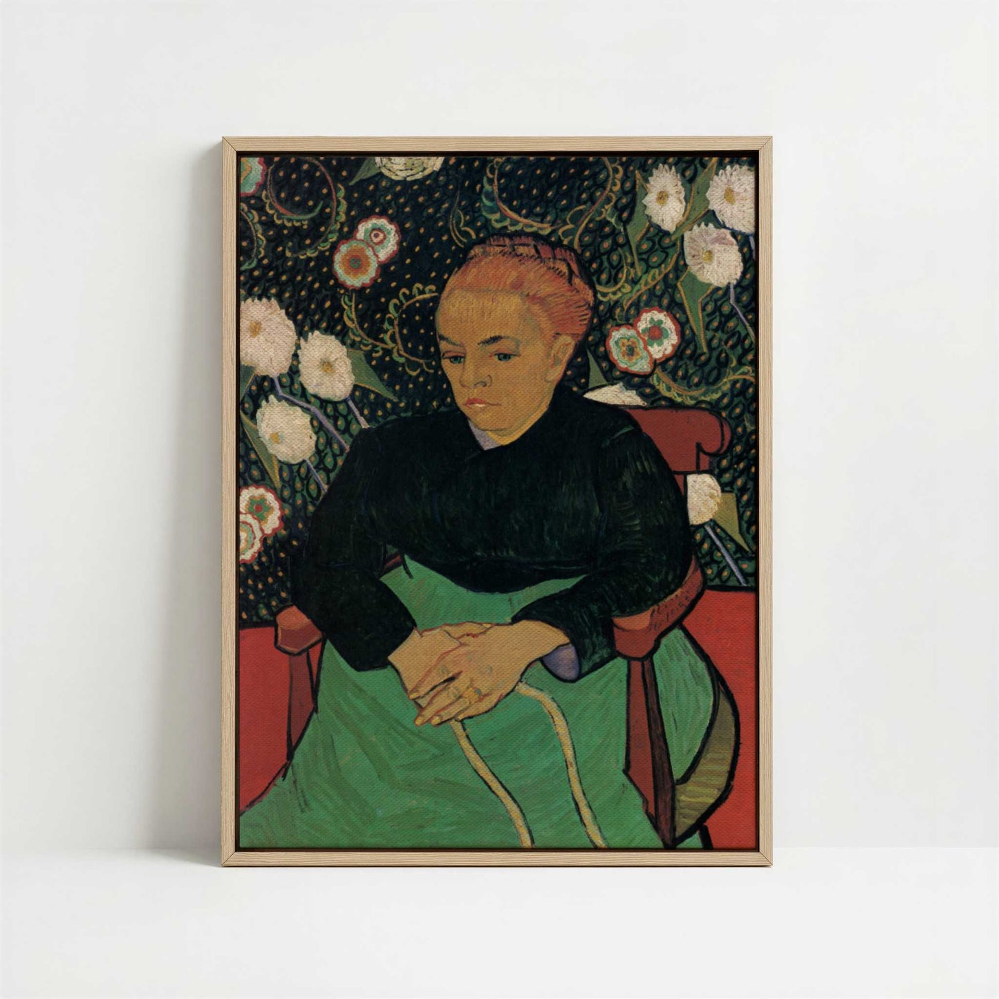 Framed Canvas - Framed canvas in oak color frame