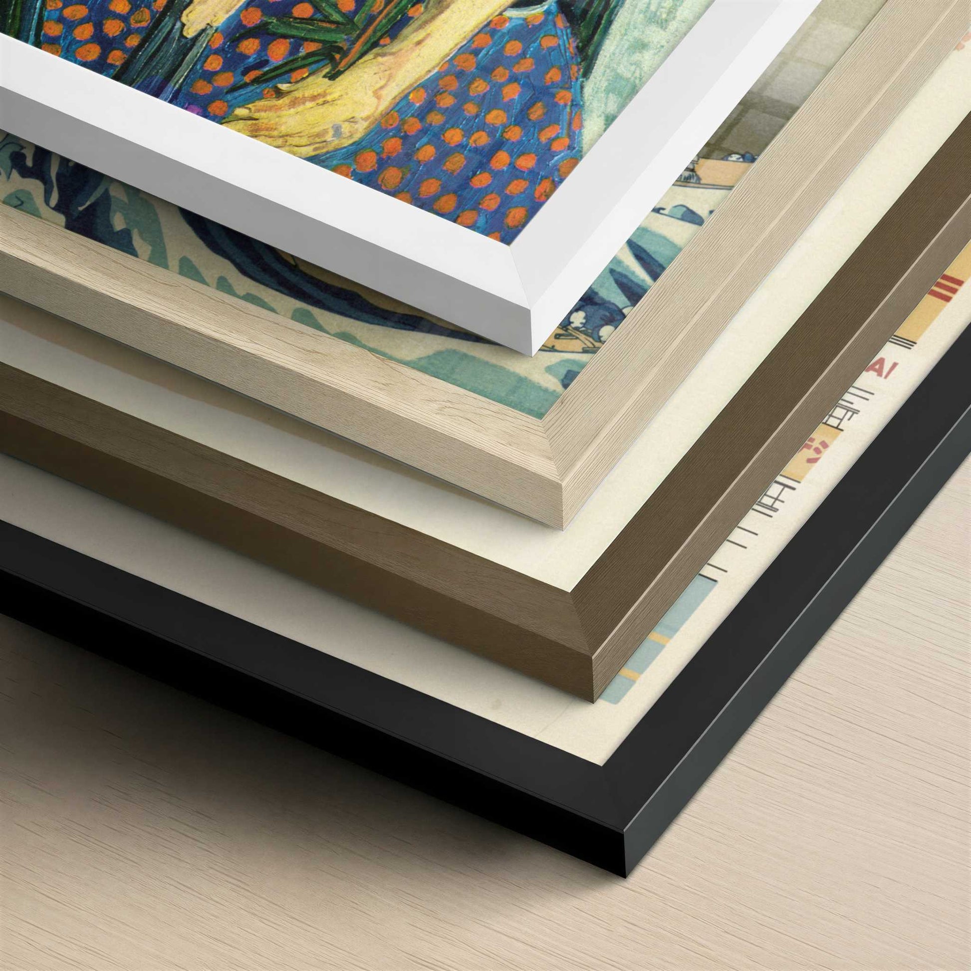 La Mousmé (1888) by Vincent van Gogh – Art Print - Close-up detail of the different frames