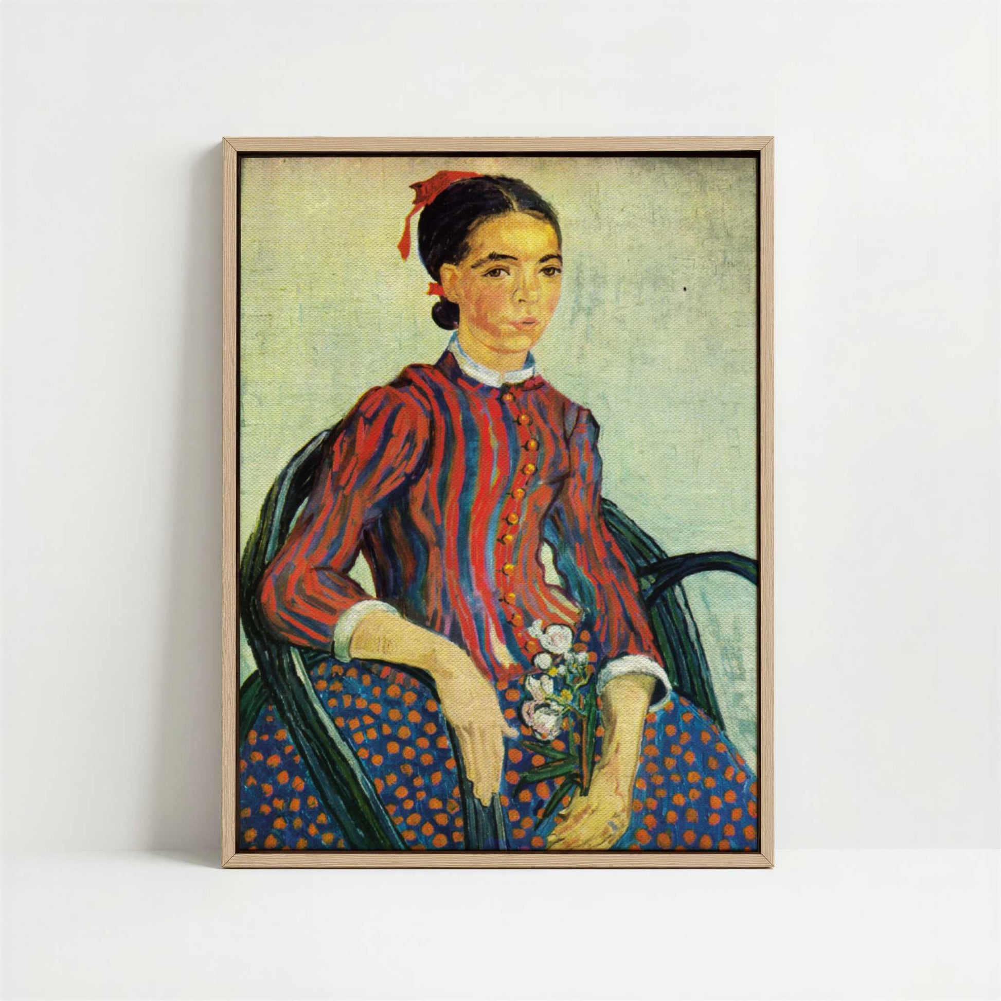 Framed Canvas - Framed canvas in oak color frame