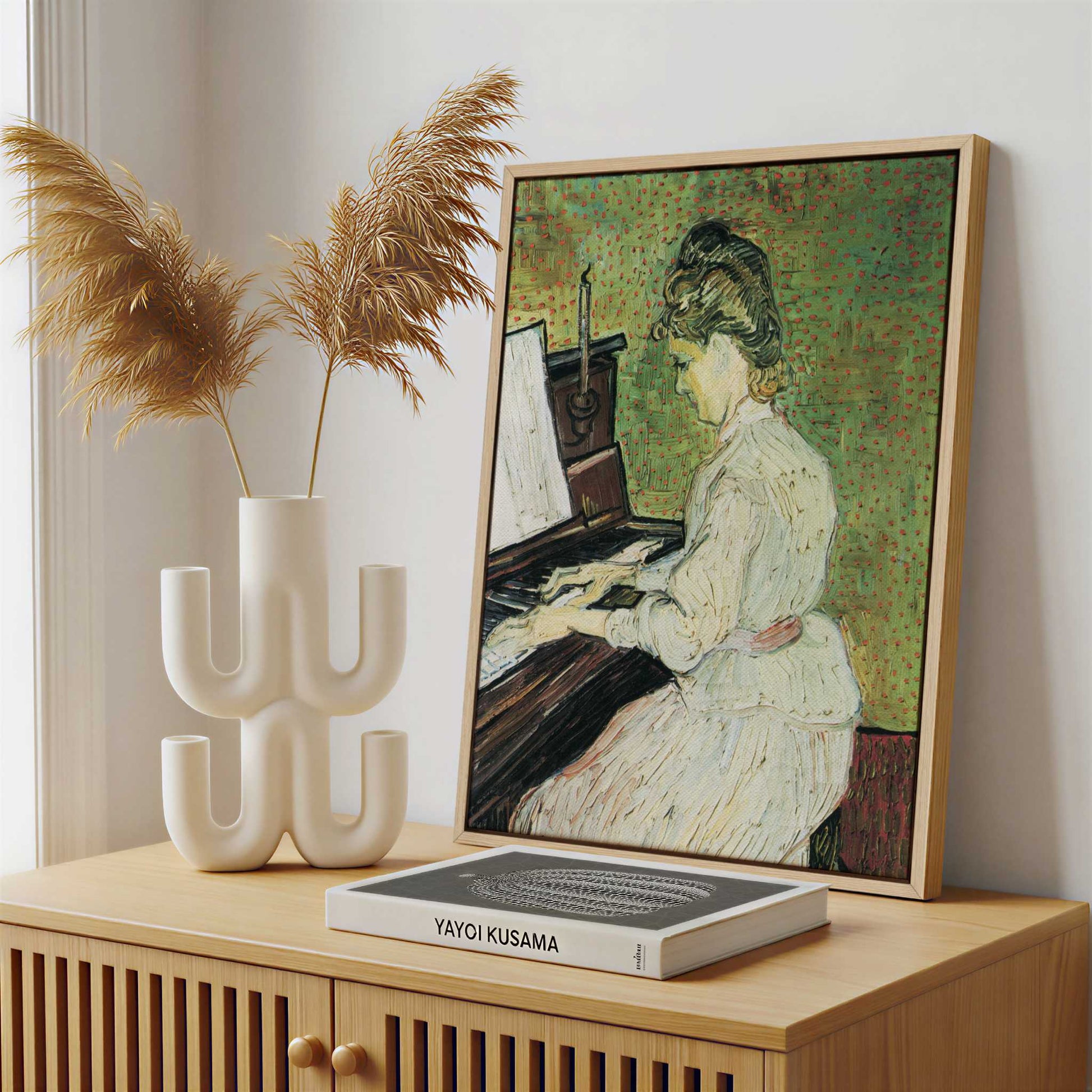 Framed Canvas - Framed canvas in a stylish interior setting