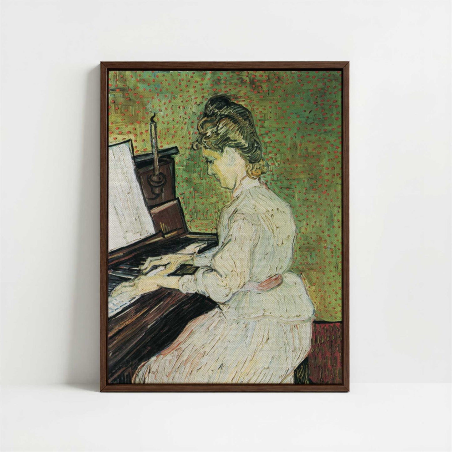 Framed Canvas - Framed canvas in dark wood color frame