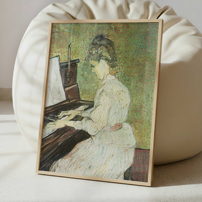 Marguerite Gachet at the Piano (1890) by Van Gogh – Art Print - Interior inspiration