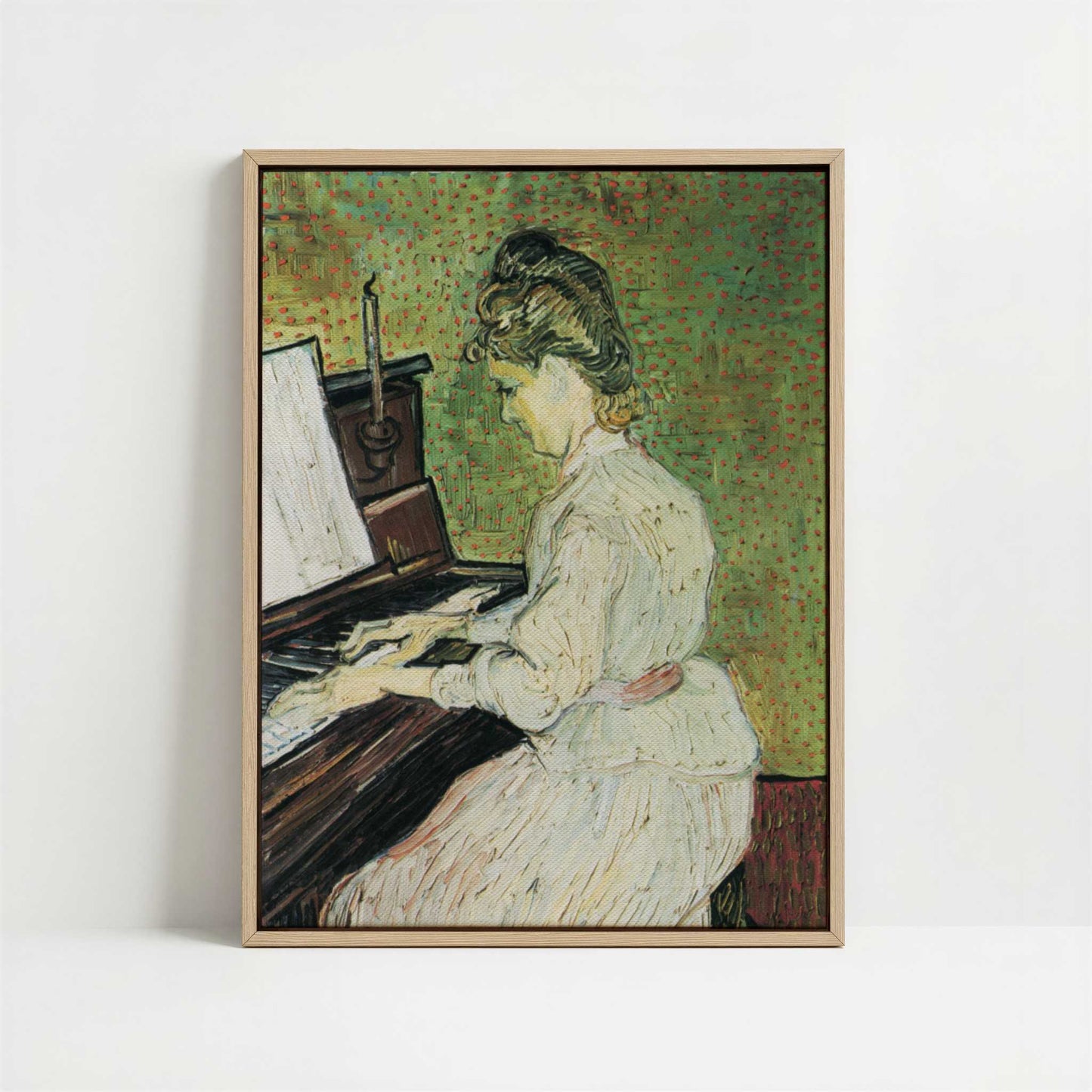 Framed Canvas - Framed canvas in oak color frame