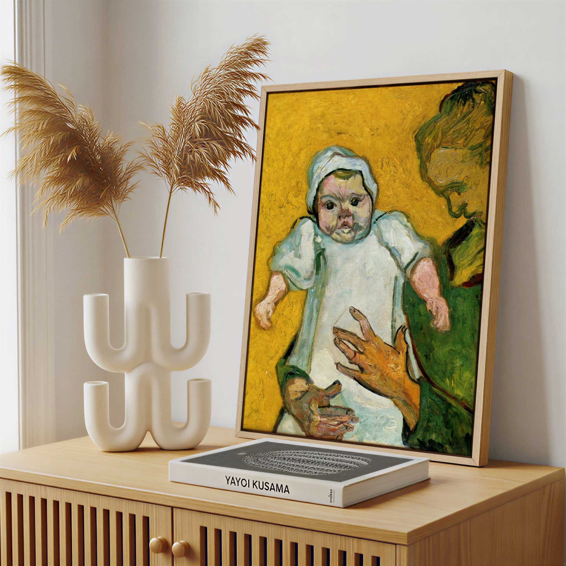 Framed Canvas - Framed canvas in a stylish interior setting