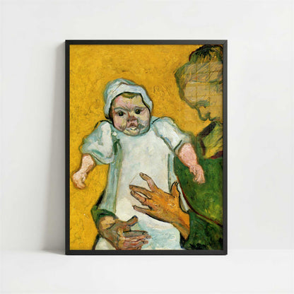 Mme Roulin & Her Baby (1888) by Vincent van Gogh – Art Print - Art print in black frame