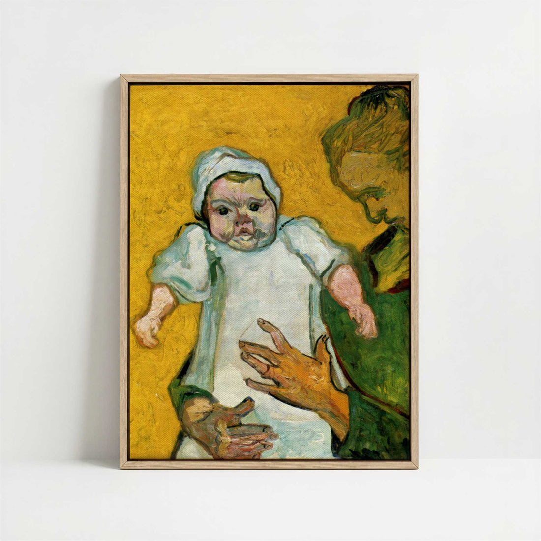 Framed Canvas - Framed canvas in oak color frame