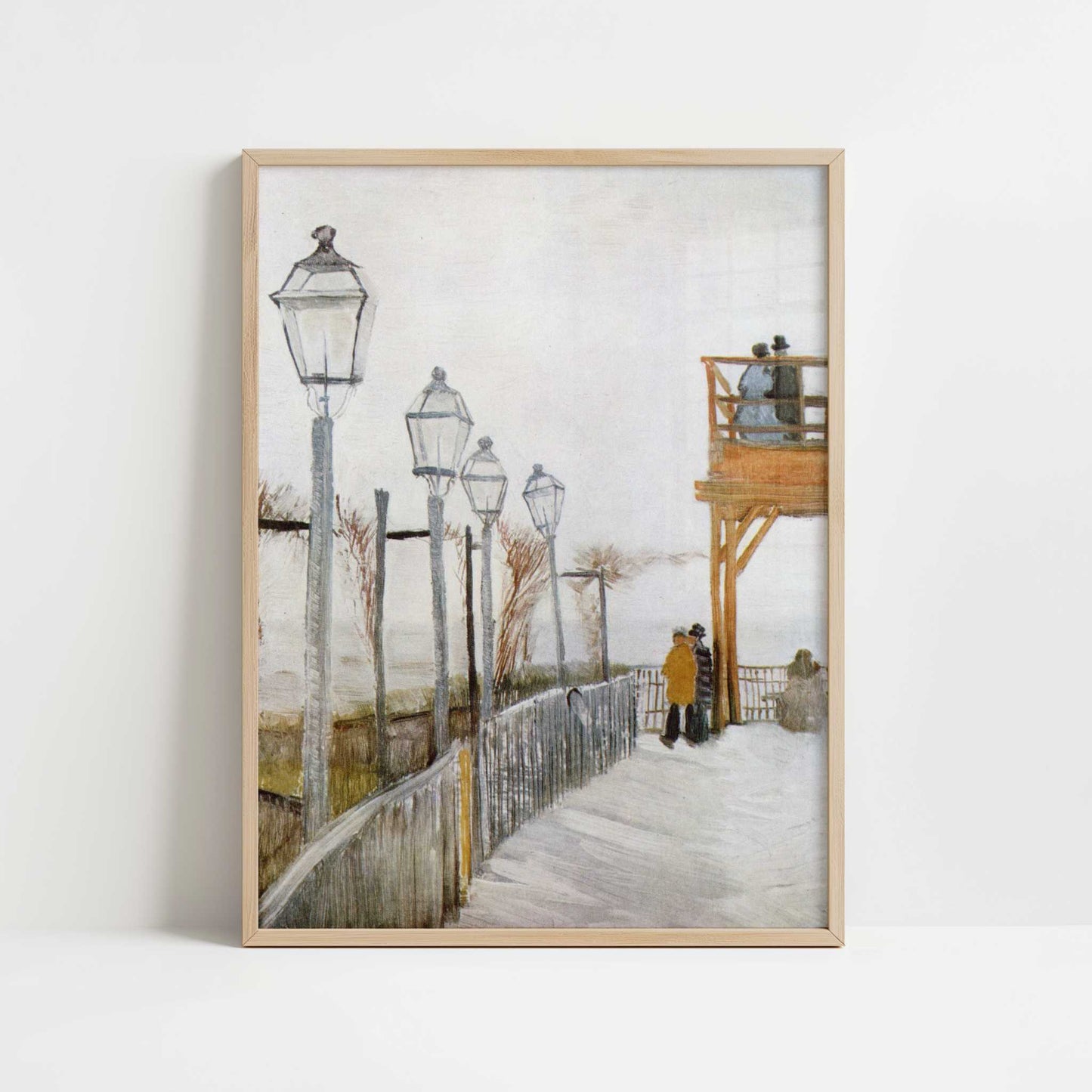 Montmartre (1886) by Van Gogh – Art Print - Art print in oak frame