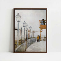 Framed Canvas - Framed canvas in dark wood color frame