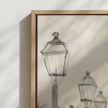 Framed Canvas - Close-up detail and texture of the framed canvas