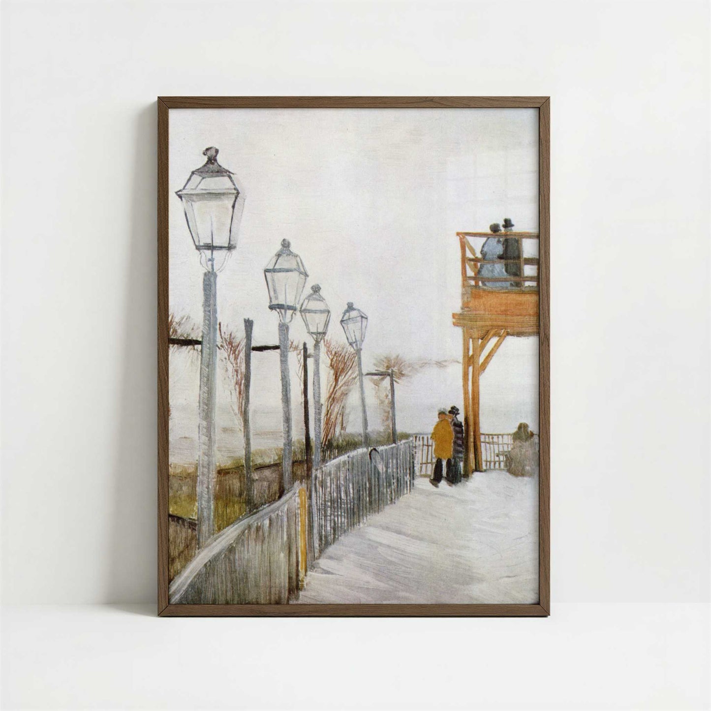 Montmartre (1886) by Van Gogh – Art Print - Art print in dark wood frame