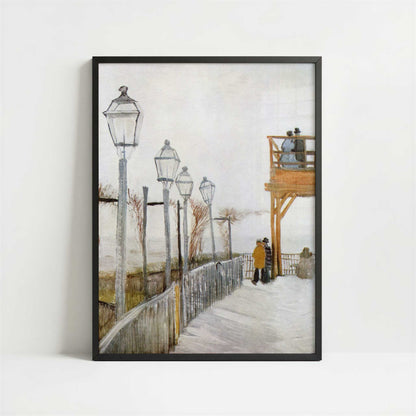 Montmartre (1886) by Van Gogh – Art Print - Art print in black frame