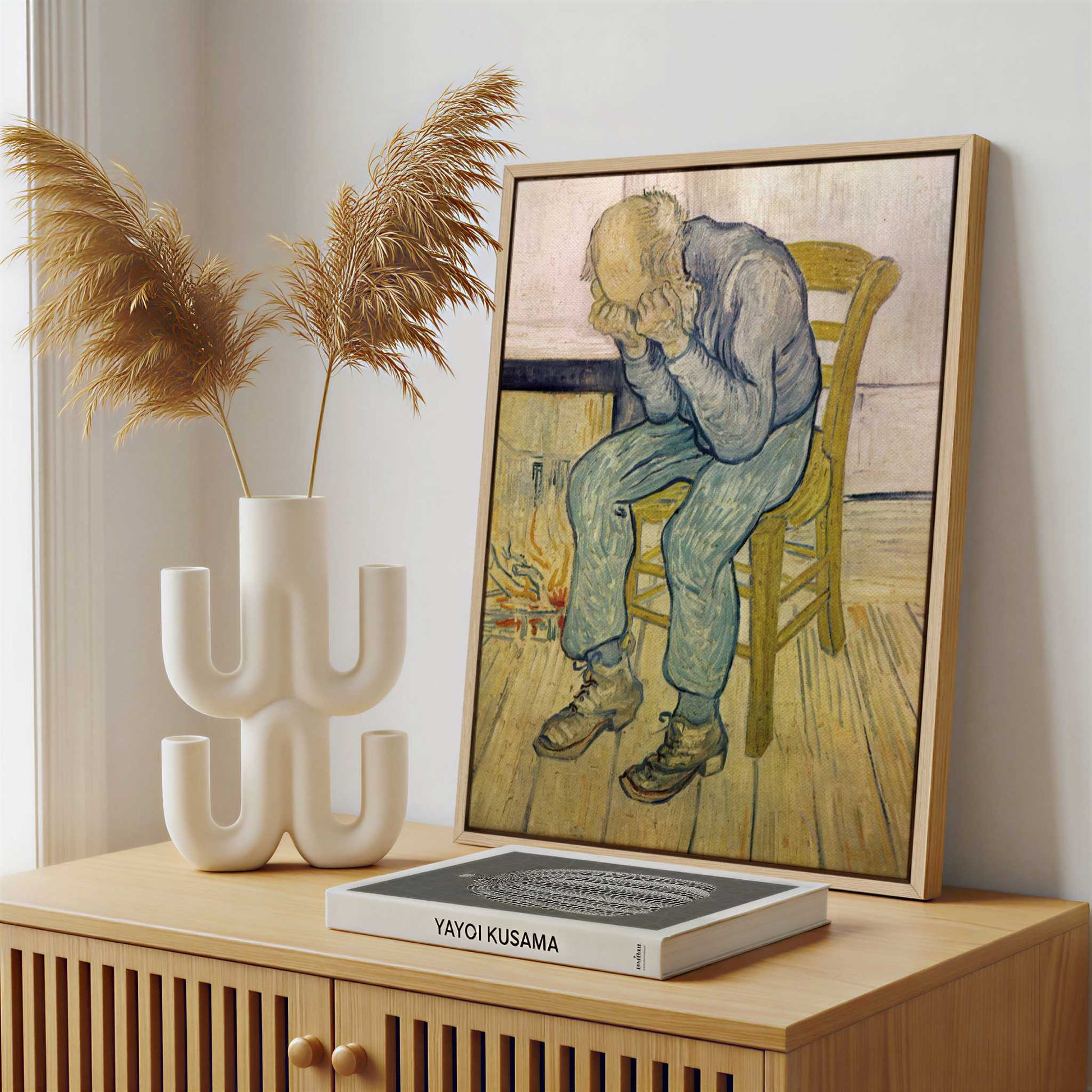 Framed Canvas - Framed canvas in a stylish interior setting