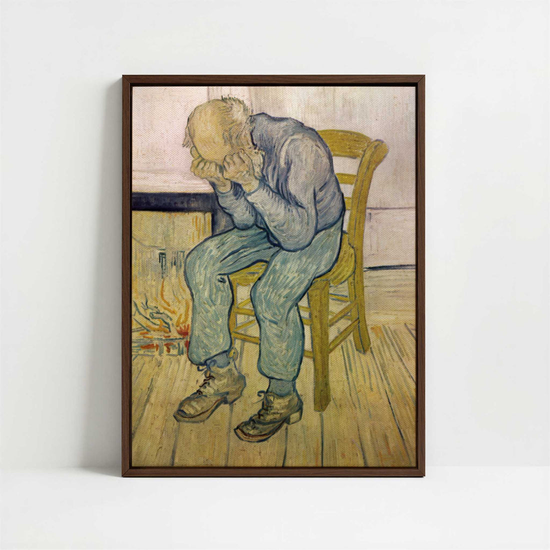 Framed Canvas - Framed canvas in dark wood color frame