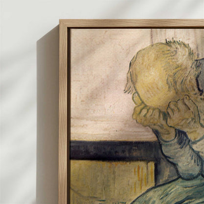 Framed Canvas - Close-up detail and texture of the framed canvas