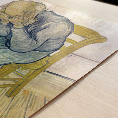 Old Man in Sorrow (1890) by Van Gogh – Art Print - Close-up detail of the art print
