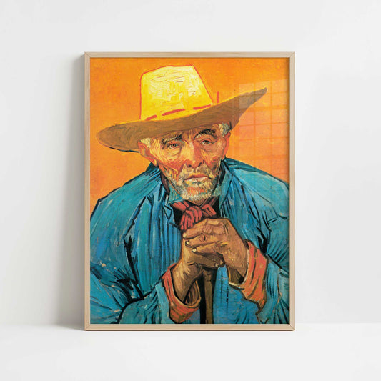Old Peasant Patience Escalier (1888) by Vincent van Gogh – Art Print - Art print in oak frame