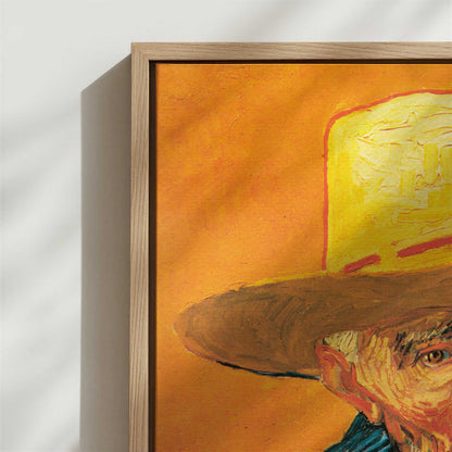 Framed Canvas - Close-up detail and texture of the framed canvas