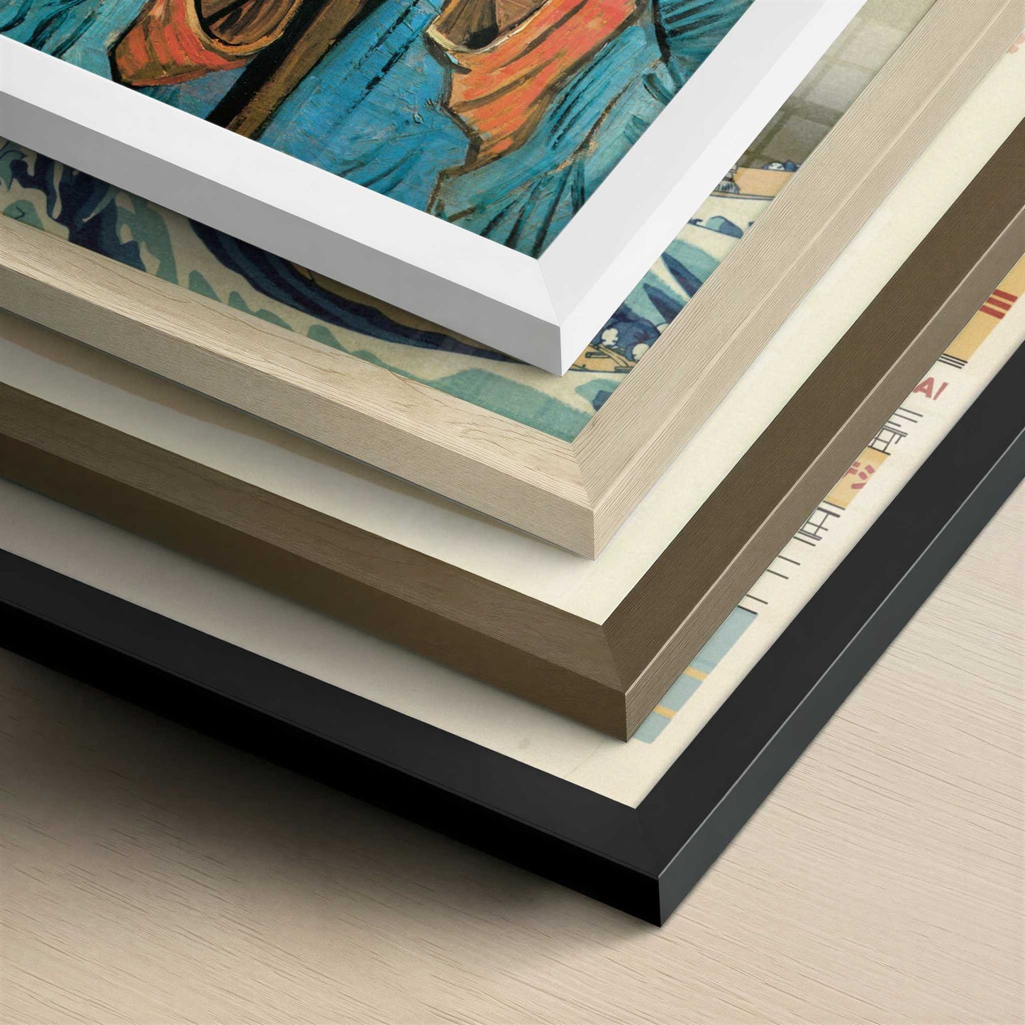 Old Peasant Patience Escalier (1888) by Vincent van Gogh – Art Print - Close-up detail of the different frames