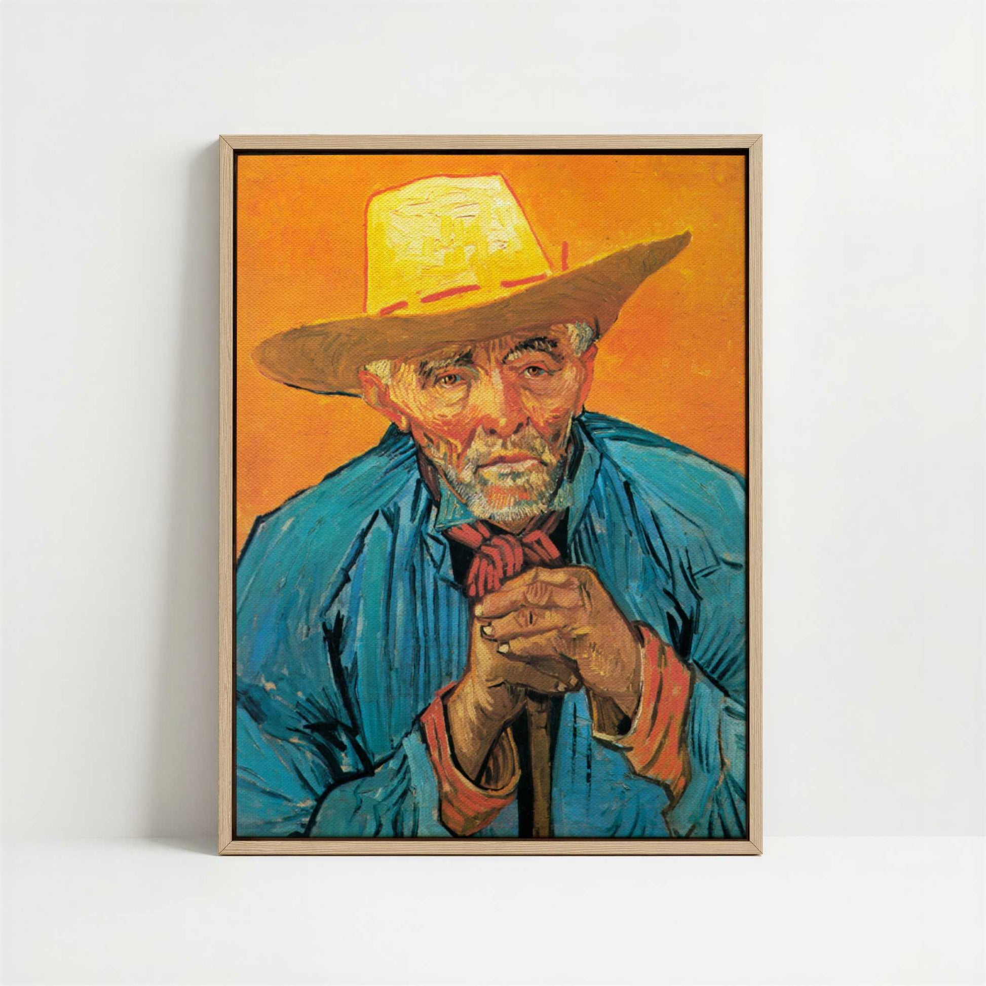 Framed Canvas - Framed canvas in oak color frame