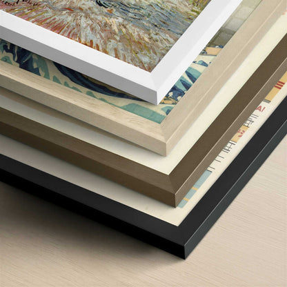 Peach Trees in Blossom (1888) by Van Gogh – Art Print - Close-up detail of the different frames