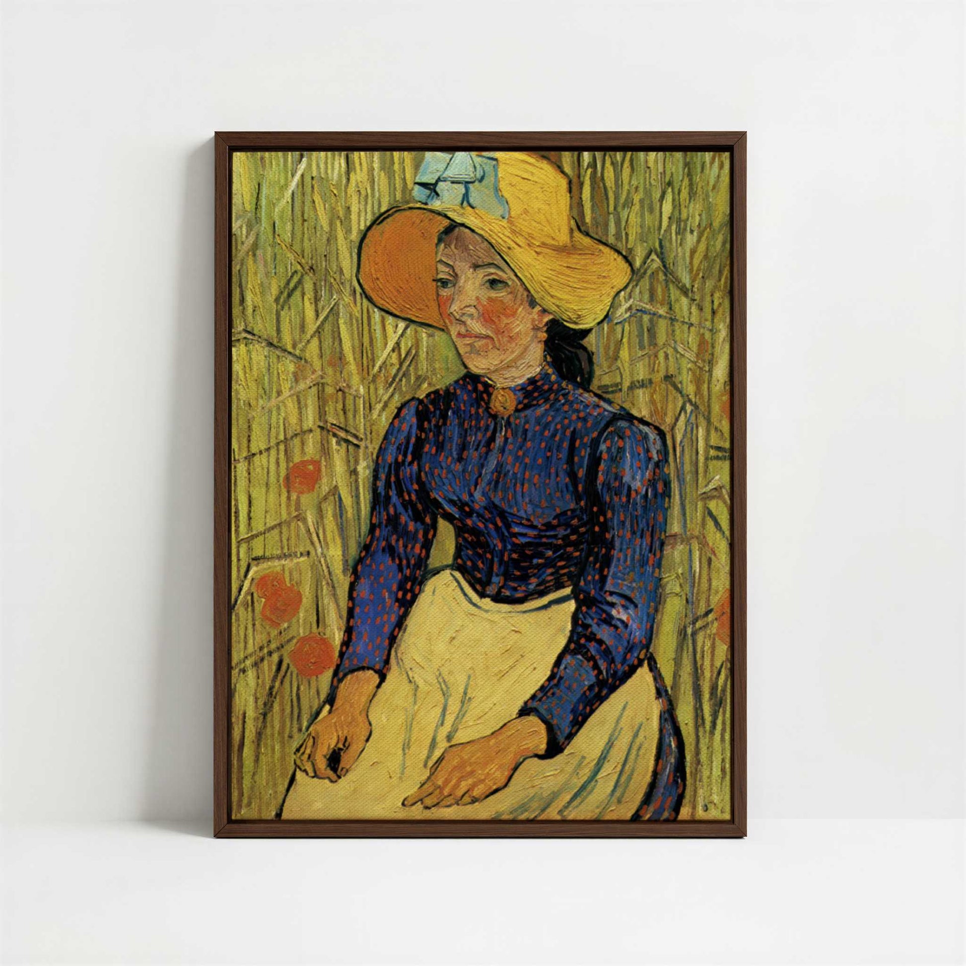 Framed Canvas - Framed canvas in dark wood color frame