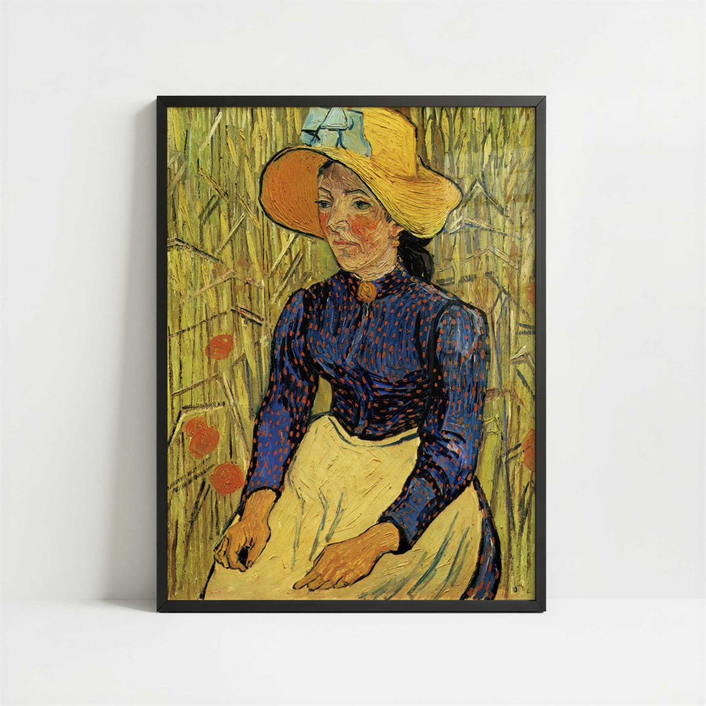 Peasant Girl (1890) by Van Gogh – Art Print - Art print in black frame
