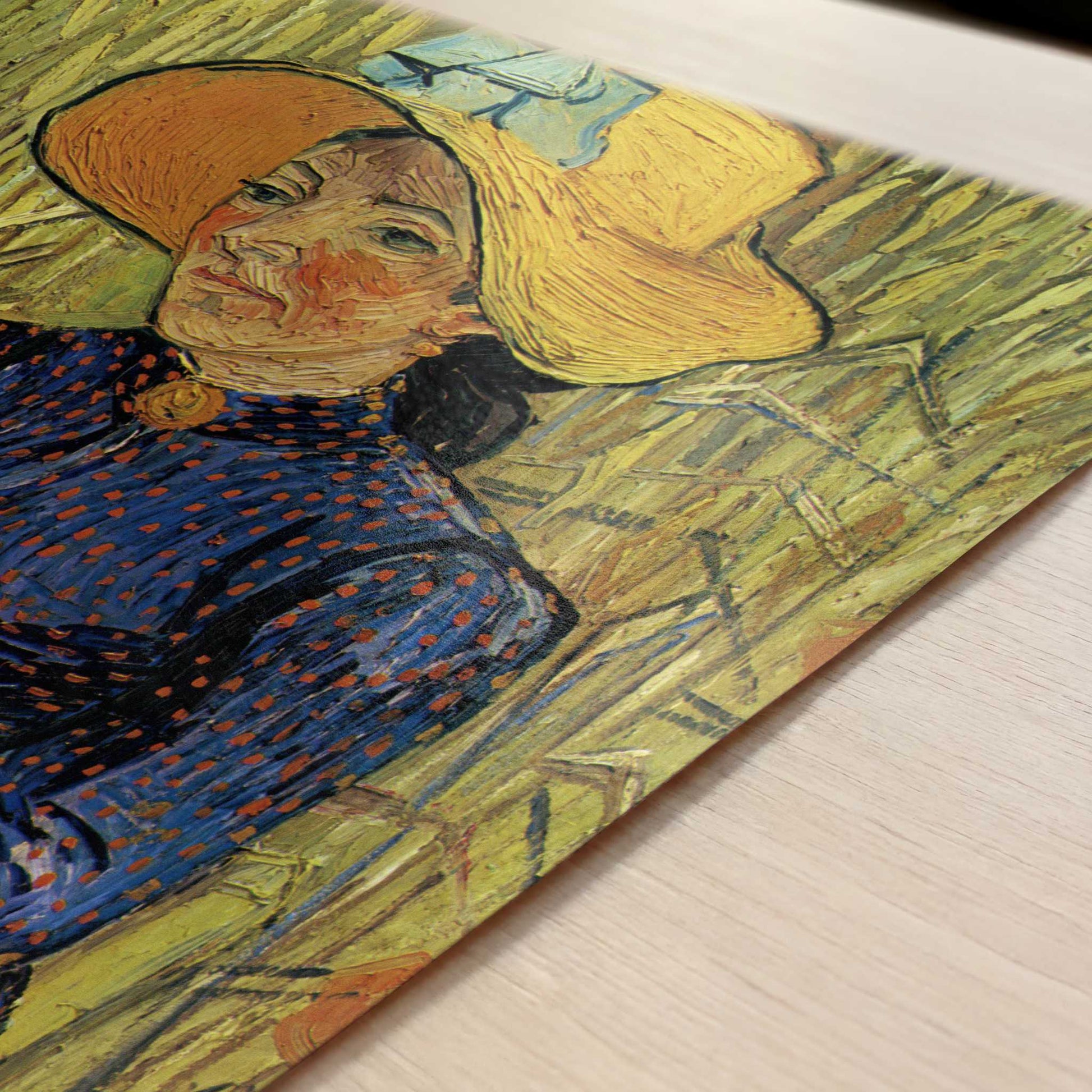 Peasant Girl (1890) by Van Gogh – Art Print - Close-up detail of the art print