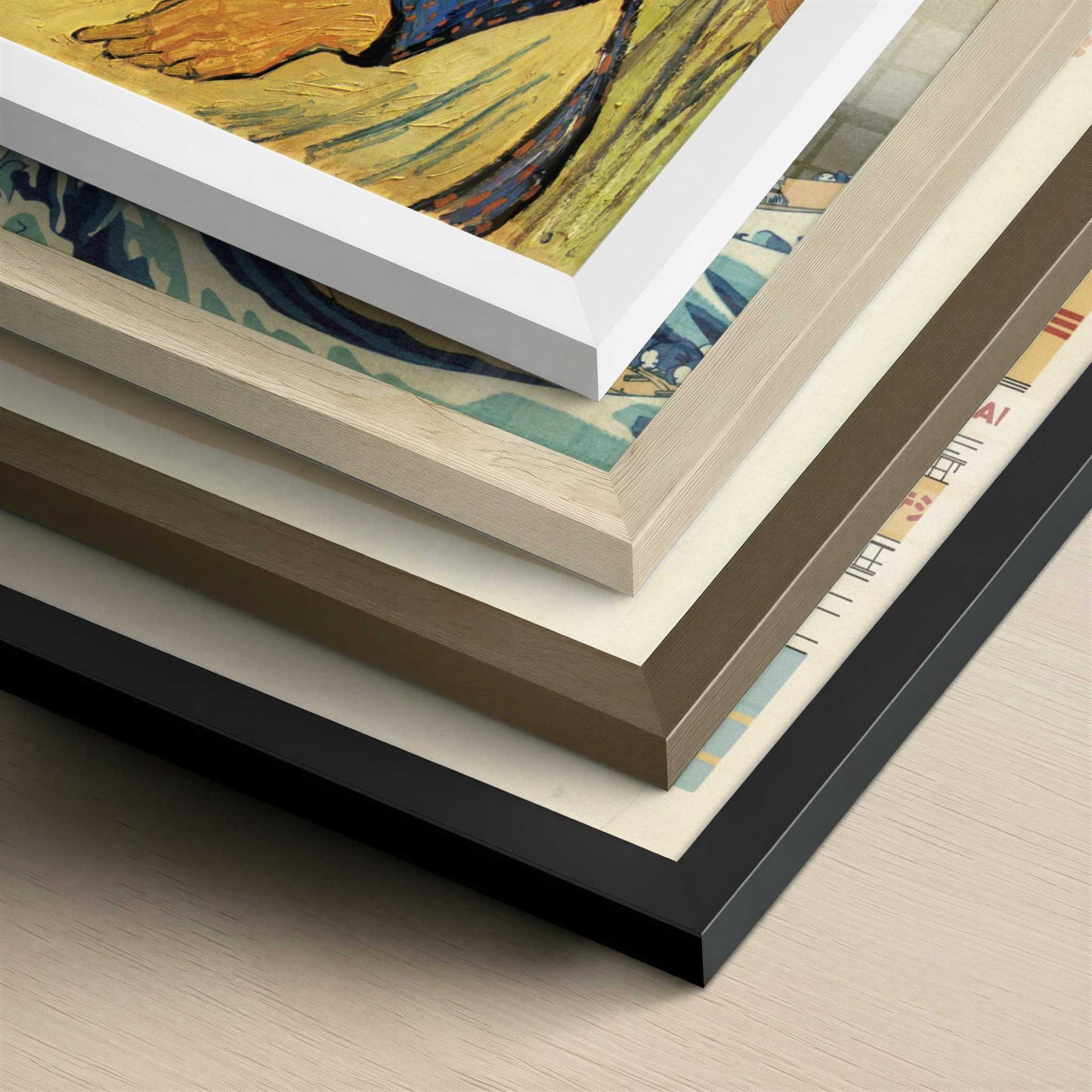 Peasant Girl (1890) by Van Gogh – Art Print - Close-up detail of the different frames