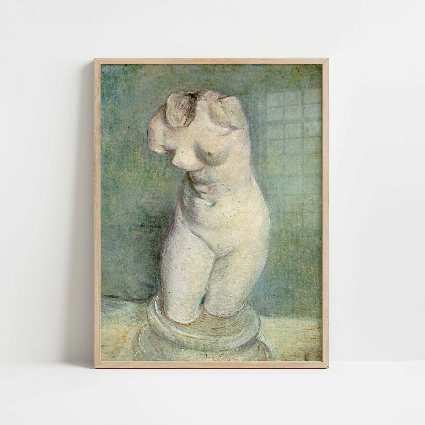 Plaster Statuette (1886) by Vincent van Gogh – Art Print - Art print in oak frame