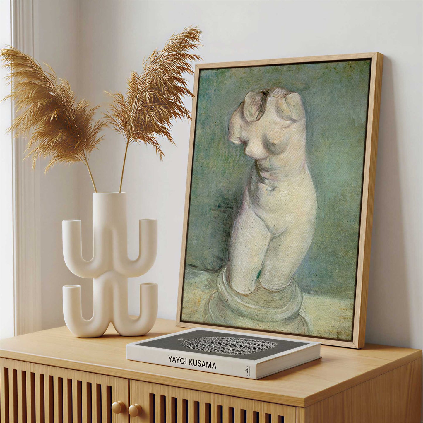 Framed Canvas - Framed canvas in a stylish interior setting