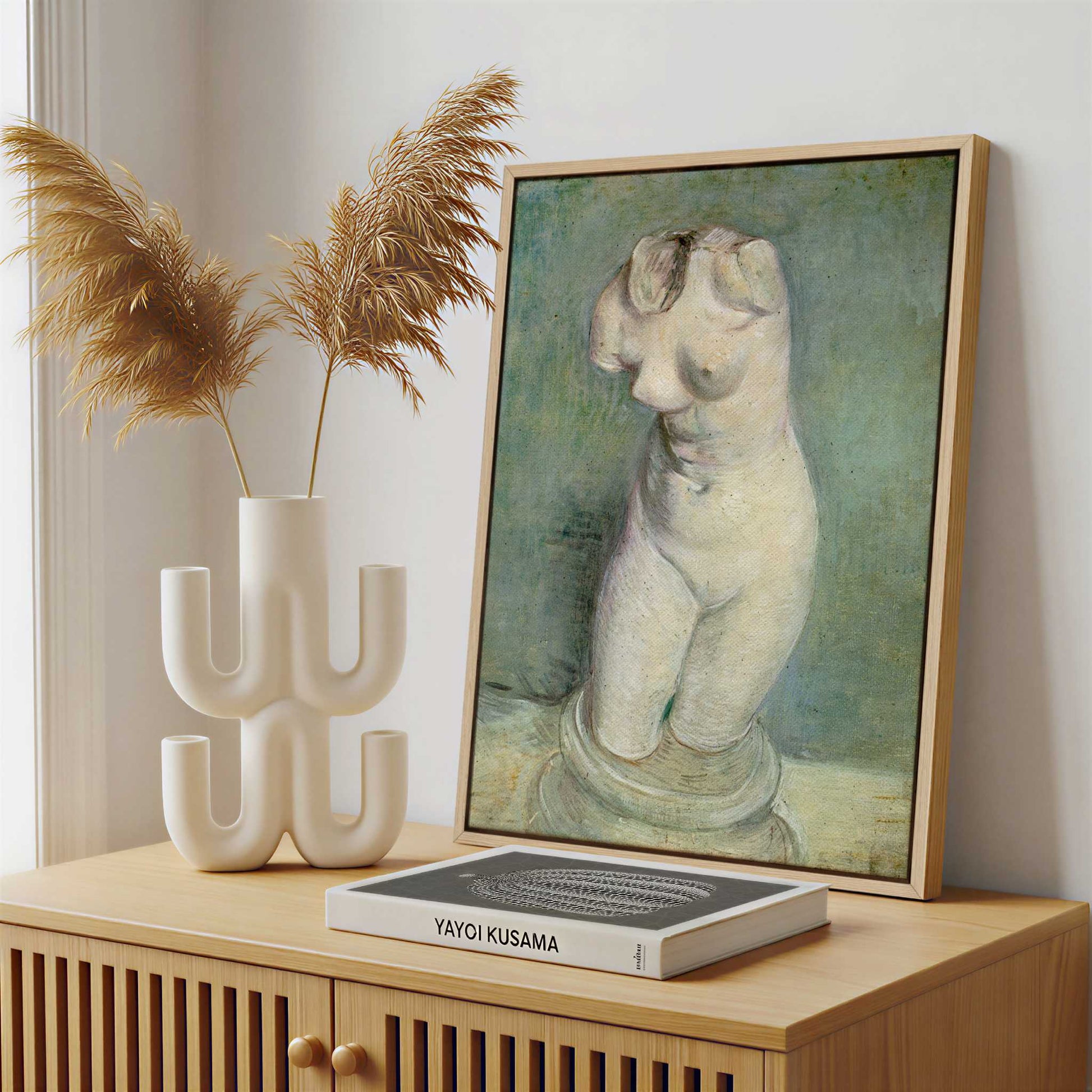 Framed Canvas - Framed canvas in a stylish interior setting