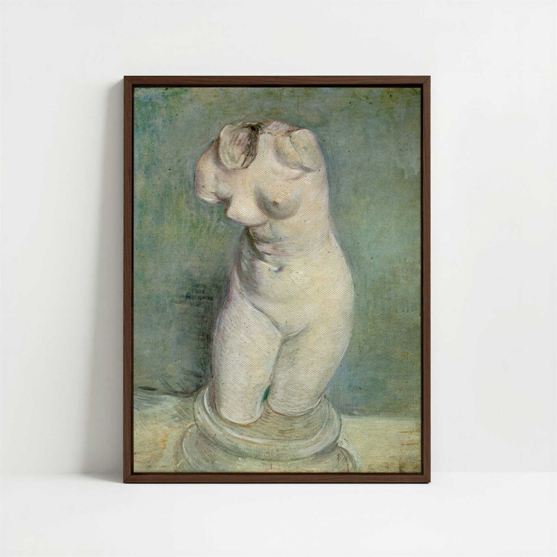 Framed Canvas - Framed canvas in dark wood color frame