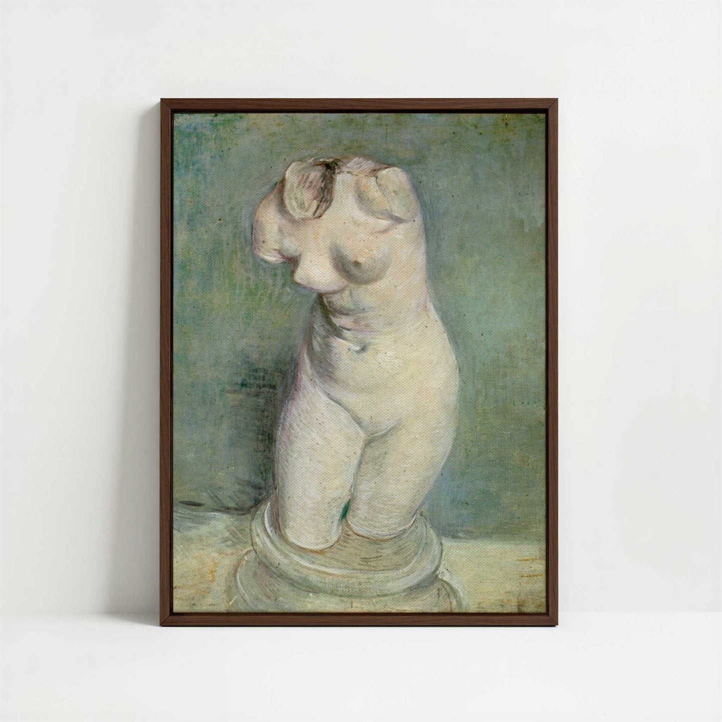 Framed Canvas - Framed canvas in dark wood color frame