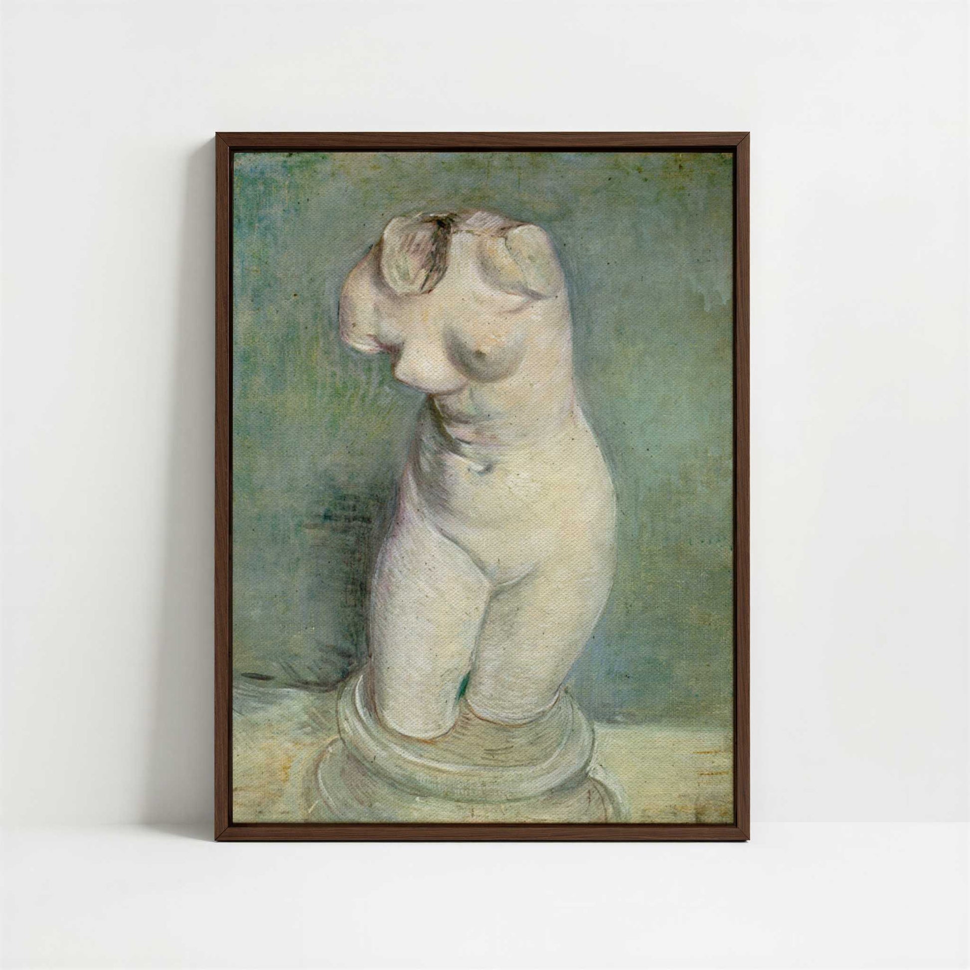 Framed Canvas - Framed canvas in dark wood color frame