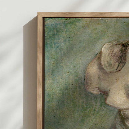 Framed Canvas - Close-up detail and texture of the framed canvas