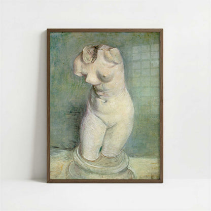 Plaster Statuette (1886) by Vincent van Gogh – Art Print - Art print in dark wood frame