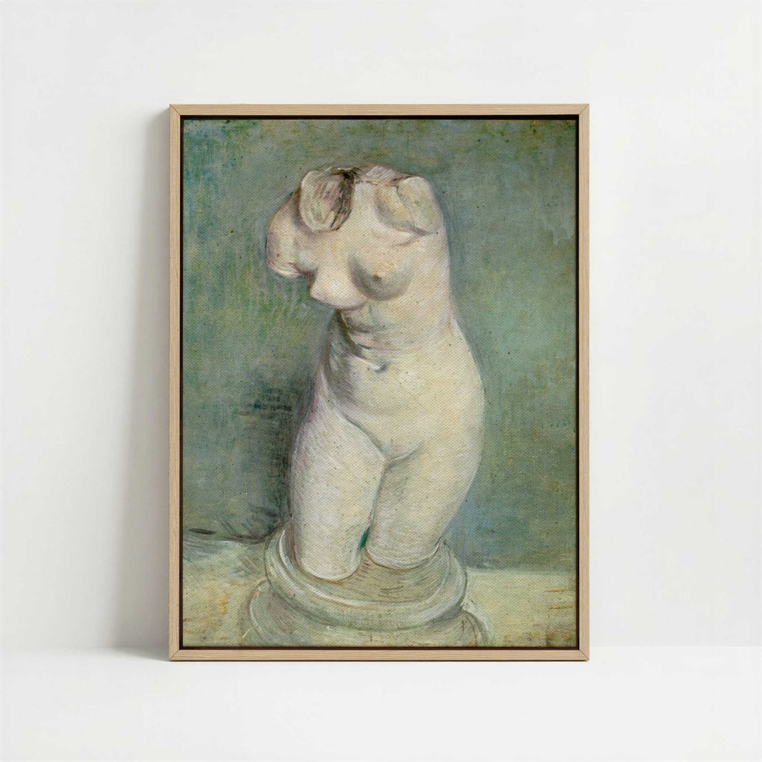 Framed Canvas - Framed canvas in oak color frame