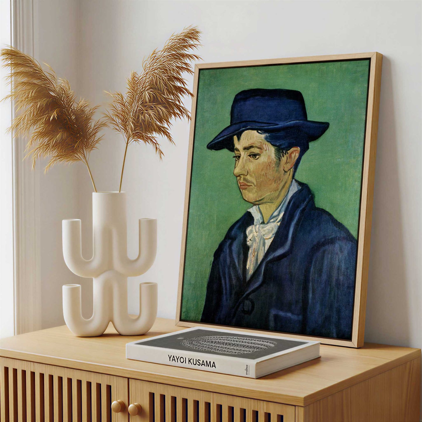 Framed Canvas - Framed canvas in a stylish interior setting