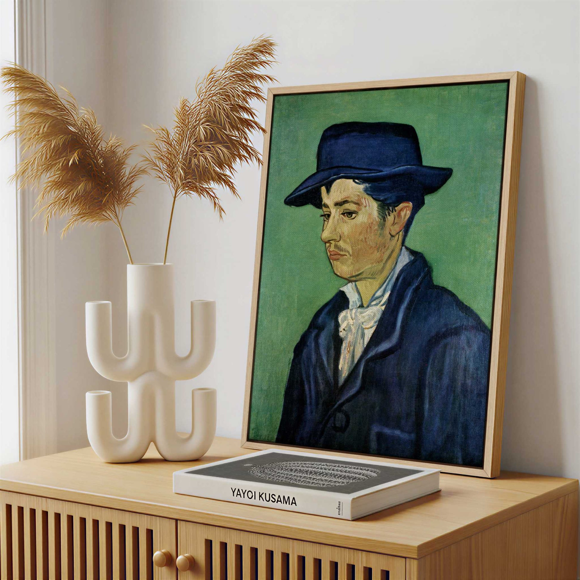 Framed Canvas - Framed canvas in a stylish interior setting