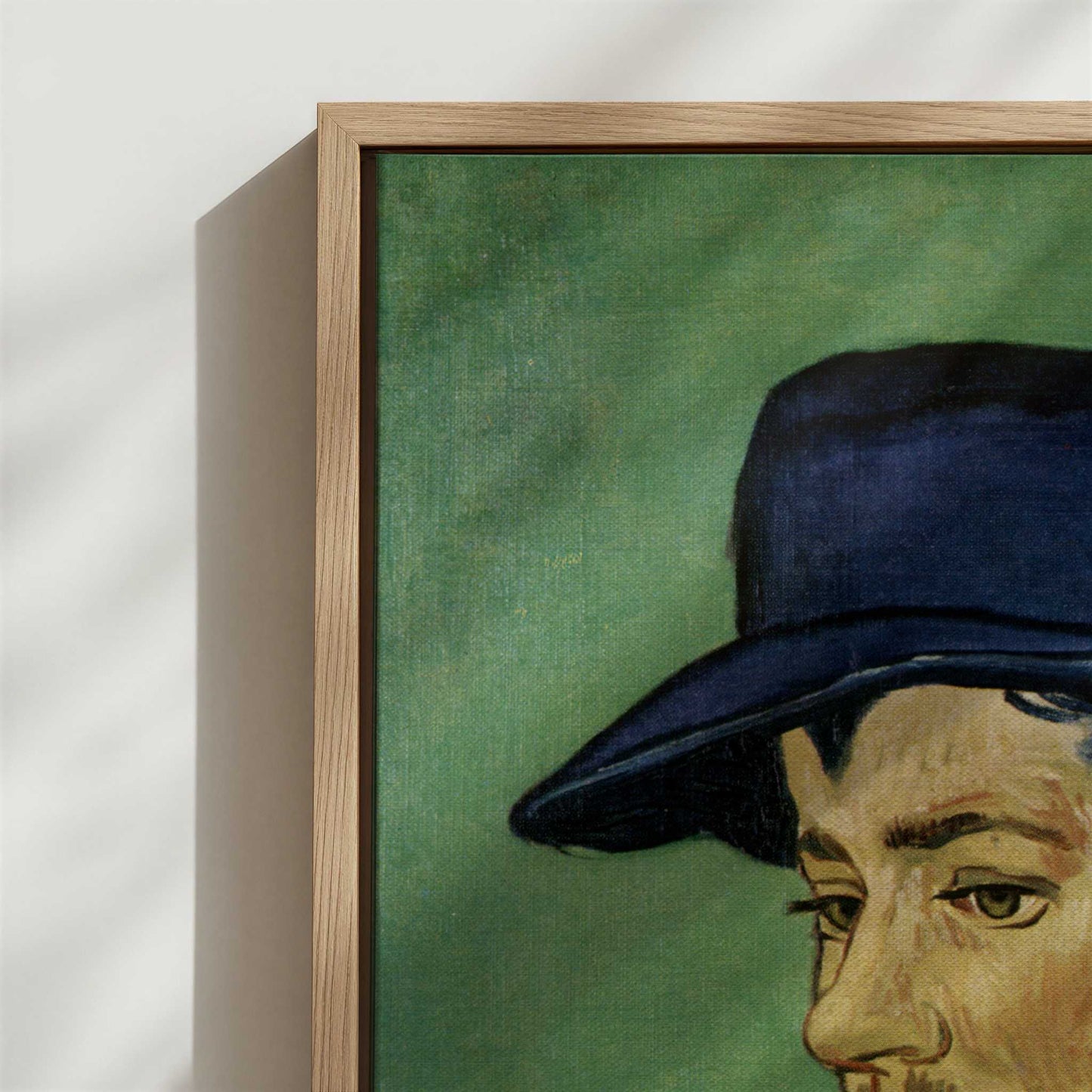 Framed Canvas - Close-up detail and texture of the framed canvas