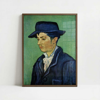 Portrait of Armand Roulin (1888) by Van Gogh – Art Print - Art print in dark wood frame