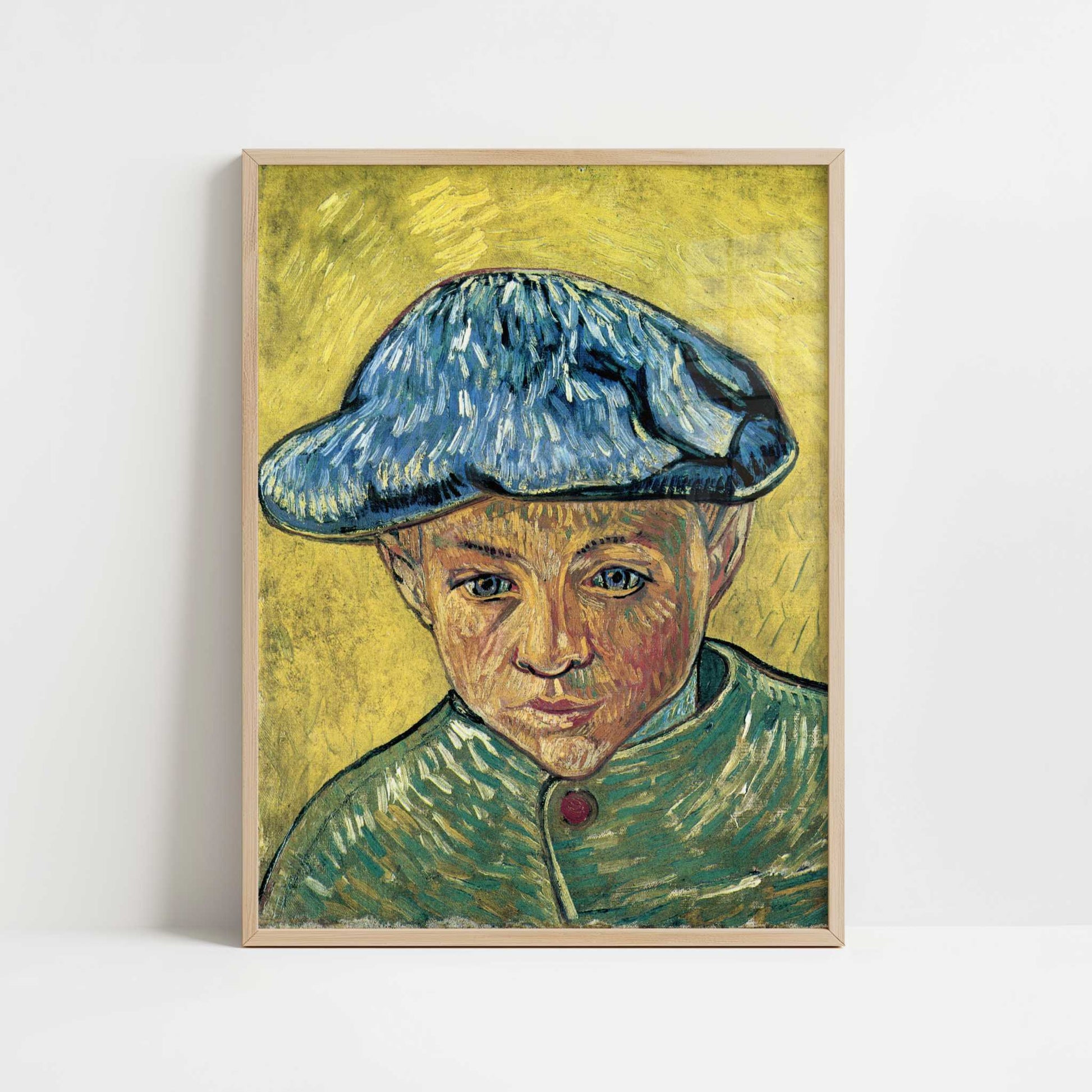 Portrait of Camille Rouen (1888) by Van Gogh – Art Print - Art print in oak frame