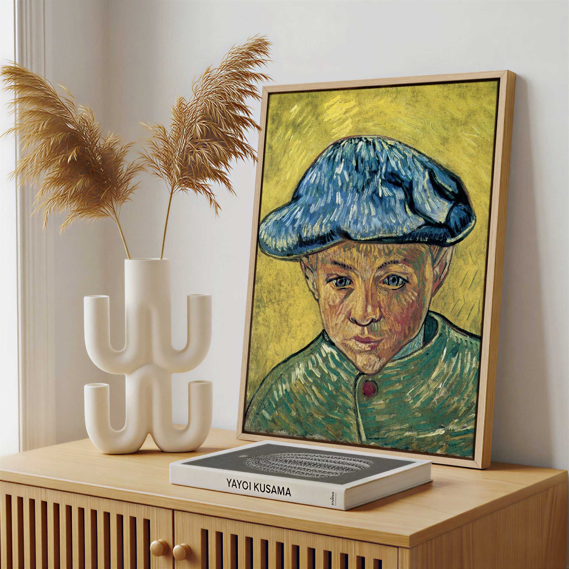 Framed Canvas - Framed canvas in a stylish interior setting