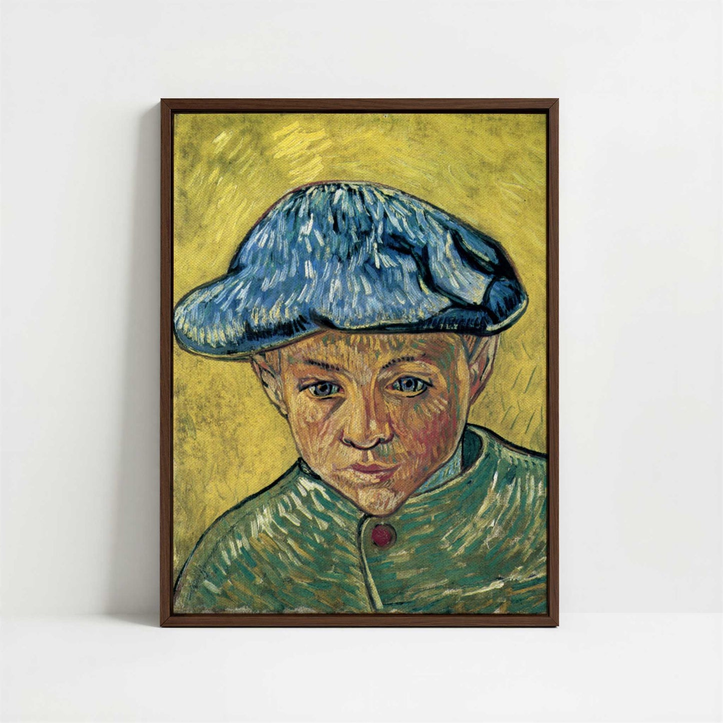 Framed Canvas - Framed canvas in dark wood color frame