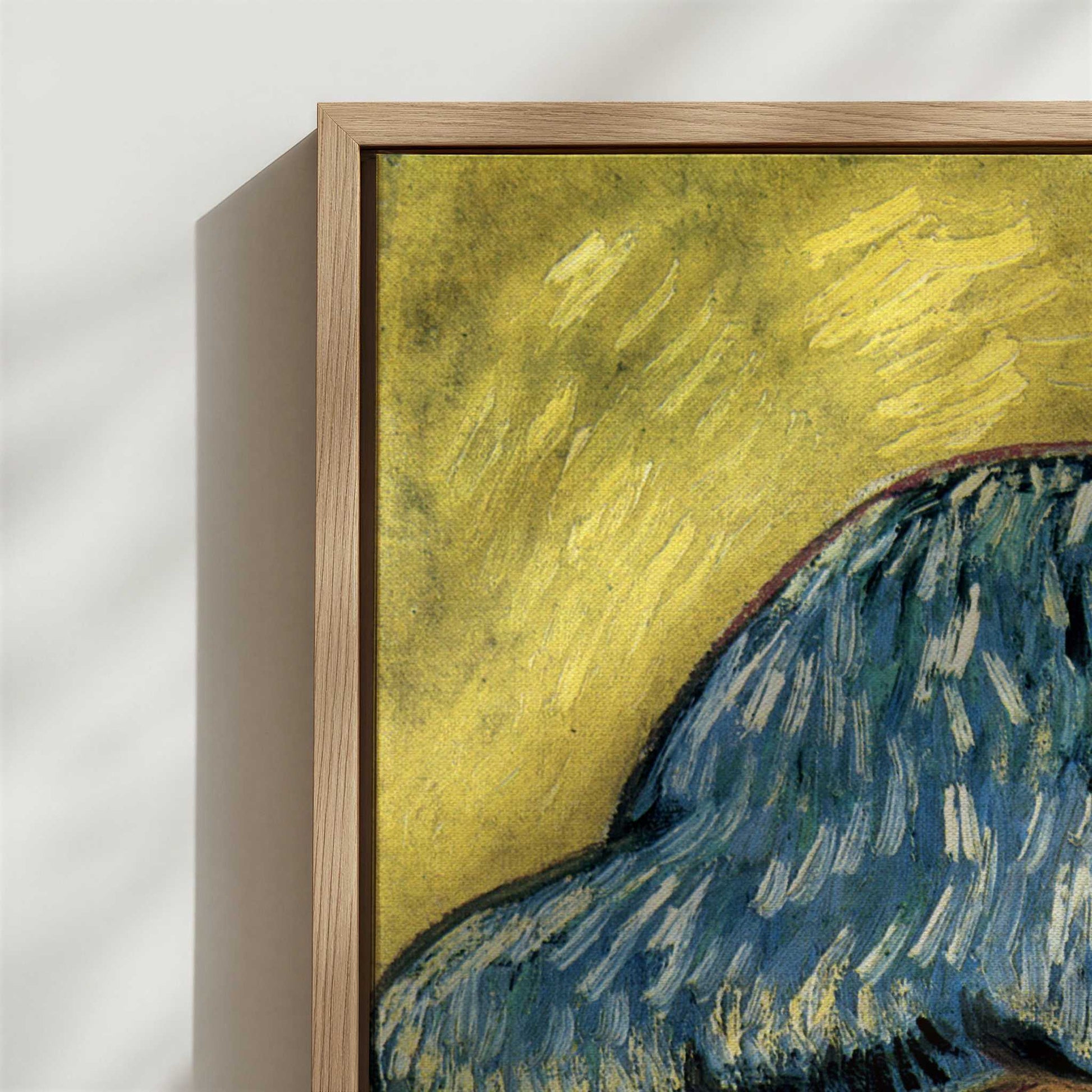 Framed Canvas - Close-up detail and texture of the framed canvas