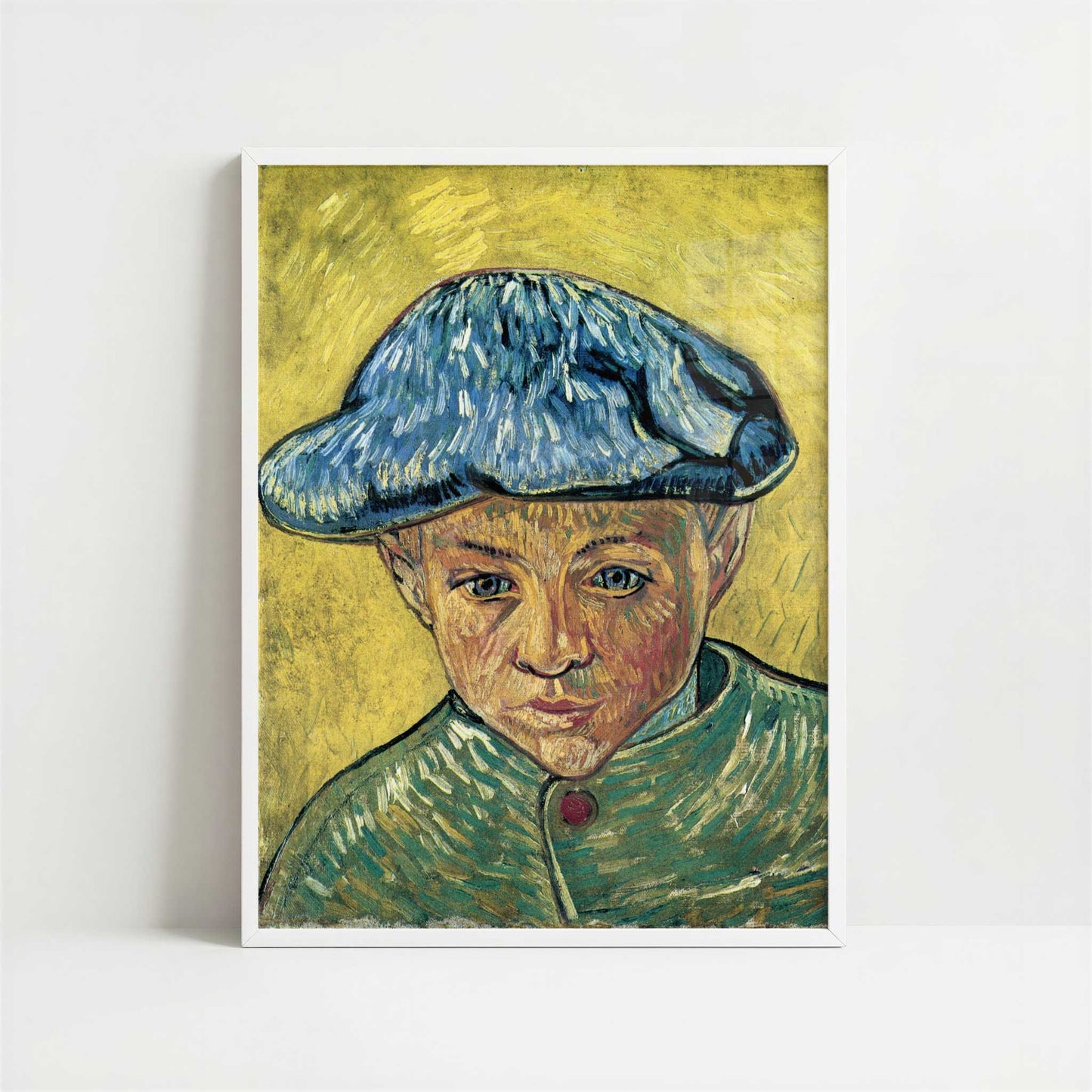 Portrait of Camille Rouen (1888) by Van Gogh – Art Print - Art print in white frame